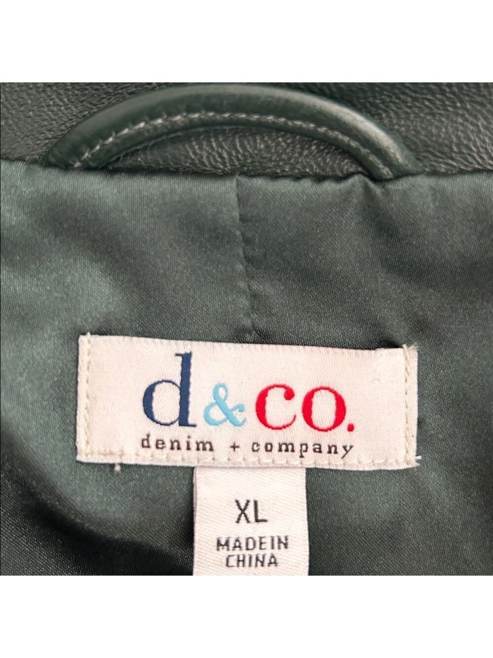 Denim & Co Women's Green Leather Jacket - Picture 11 of 13